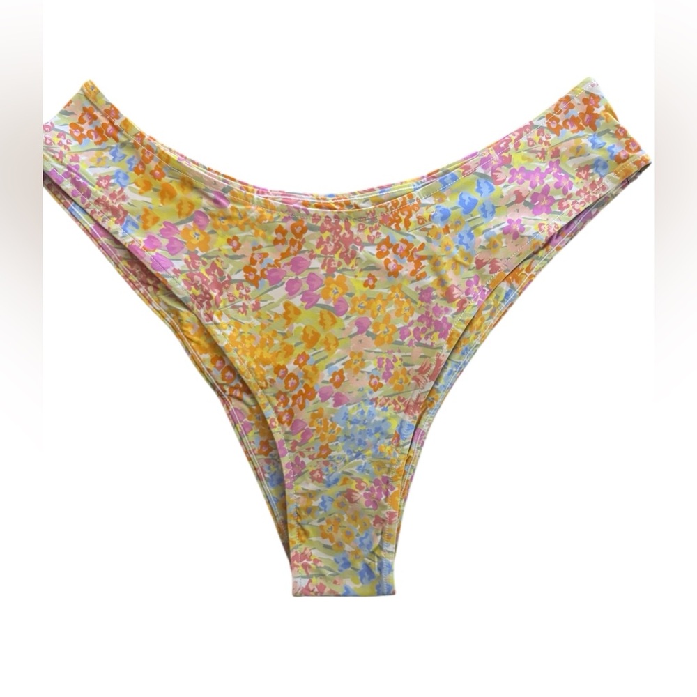 Stone Fox Swim Nola Bikini Bottoms XL  NWT | Flower Fields Print Cheeky Fit